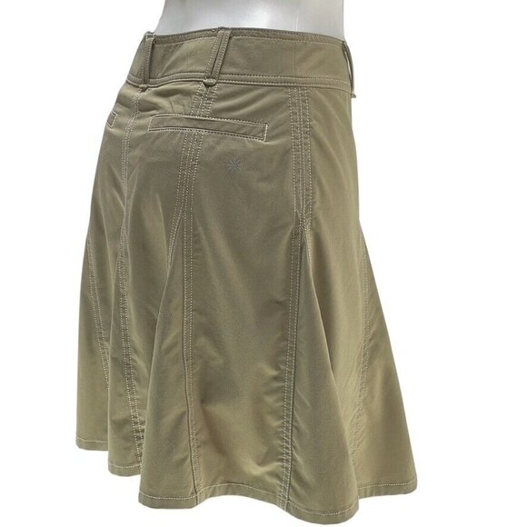 Athleta Womens Khaki A-Line Skirt Size 4 Cotton Blend Mid-Rise - Picture 3 of 11